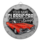 Aangepaste 1966 converteerbare klassieke autokledi dartbord (Voorkant)