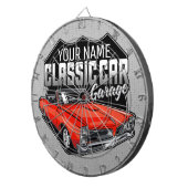 Aangepaste 1966 converteerbare klassieke autokledi dartbord (Voorkant Rechts)