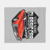 Aangepaste 1966 converteerbare klassieke autokledi fleece deken (Voorkant (Horizontaal))