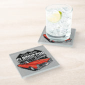 Aangepaste 1966 converteerbare klassieke autokledi glazen onderzetter (Schuin)