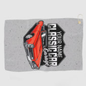 Aangepaste 1966 converteerbare klassieke autokledi golfhanddoek (Horizontaal)