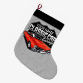 Aangepaste 1966 converteerbare klassieke autokledi grote kerstsok (Voorkant (Hangend))