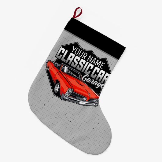 Aangepaste 1966 converteerbare klassieke autokledi grote kerstsok (Voorkant (Hangend))