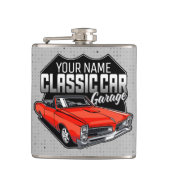 Aangepaste 1966 converteerbare klassieke autokledi heupfles (Voorkant)