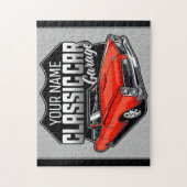 Aangepaste 1966 converteerbare klassieke autokledi legpuzzel (Verticaal)