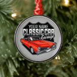 Aangepaste 1966 converteerbare klassieke autokledi metalen ornament<br><div class="desc">Speciaal ontwerp voor de rode klastische moeras van 1966 - Met een helder,  hot-converteerbaar geit in rood - Aanpassen met jouw naam en aangepaste tekst!</div>
