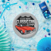 Aangepaste 1966 converteerbare klassieke autokledi papieren bordje (Feest)