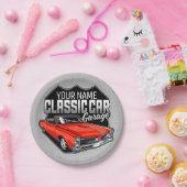 Aangepaste 1966 converteerbare klassieke autokledi papieren bordje (Feest)