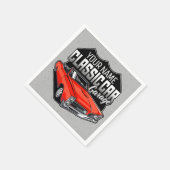 Aangepaste 1966 converteerbare klassieke autokledi servet (Hoek)