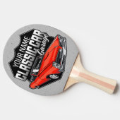 Aangepaste 1966 converteerbare klassieke autokledi tafeltennisbatje (Zijkant)