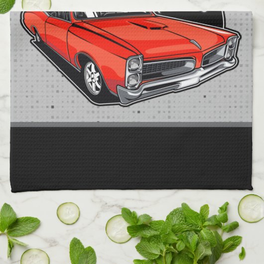 Aangepaste 1966 converteerbare klassieke autokledi theedoek (Gevouwen)