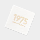 Aangepaste 1975 50ste verjaardag Folie gestempeld  Folie Servetten (Links)