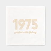 Aangepaste 1975 50ste verjaardag Folie gestempeld  Folie Servetten (Voorkant)