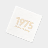 Aangepaste 1975 50ste verjaardag Folie gestempeld Servetten (Links)