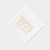Aangepaste 1975 50ste verjaardag Folie gestempeld Servetten (Rechts)