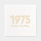 Aangepaste 1975 50ste verjaardag Folie gestempeld Servetten (Voorkant)