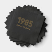 Aangepaste 1985 40e verjaardag Folie gestempeld se Servetten (Insitu (Gestapeld))