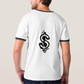 Aangepaste 1999 Jaar Voor - Achterkant $ Symbool R T-shirt (Achterkant)
