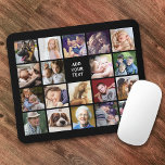 Aangepaste 19 vierkante foto-inkling muismat<br><div class="desc">Personalized mouse mat featuring 19 foto's of your Selce,  and a text template for you to customize.</div>