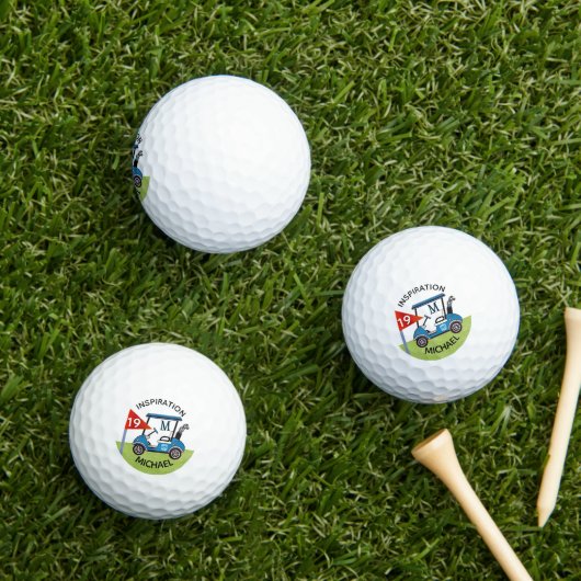 Aangepaste, 19e-holeffkaart gepersonaliseerd golfballen (Insitu Gras)