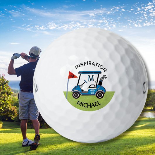 Aangepaste, 19e-holeffkaart gepersonaliseerd golfballen