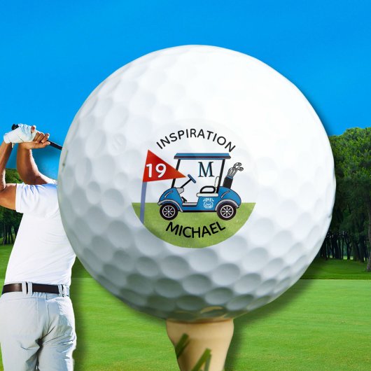Aangepaste, 19e-holeffkaart gepersonaliseerd golfballen