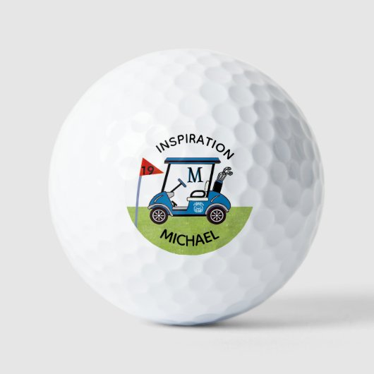 Aangepaste, 19e-holeffkaart gepersonaliseerd golfballen (Voorkant)