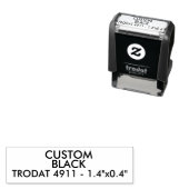 Aangepaste 1,4" x 0,4" Trodat 4911 Zelfinktstempel Zelfinktende Stempel (In situ)