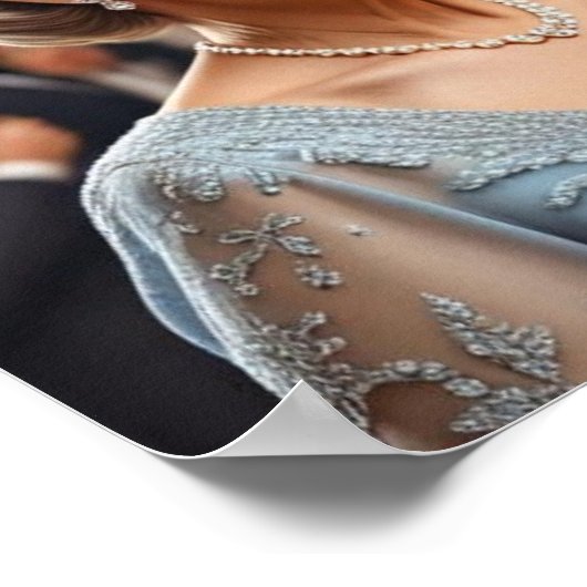 Aangepaste 1 foto 70e bruiloft Jubileum Welkom Poster (Hoek)