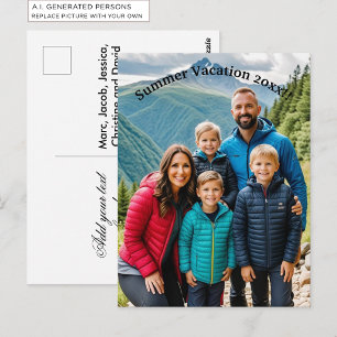 Aangepaste 1 Foto Familie Briefkaart