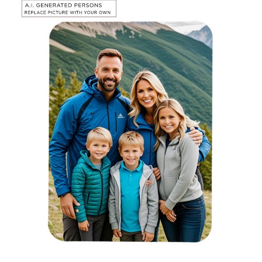 Aangepaste 1 foto Familie Flexibele foto Magneet