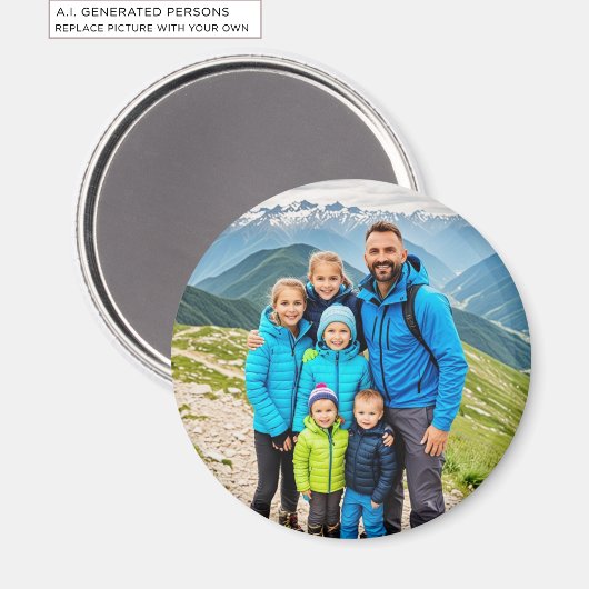 Aangepaste 1 Foto Familie Magneet