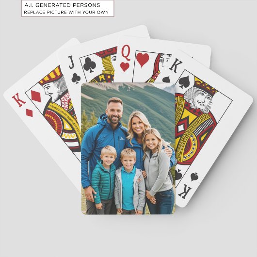 Aangepaste 1 Foto Familie Pokerkaarten