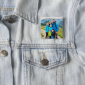 Aangepaste 1 Foto Familie Vierkante Button 5,1 Cm (In situ)
