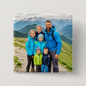 Aangepaste 1 Foto Familie Vierkante Button 5,1 Cm (Voorkant)