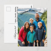 Aangepaste 1 fotofamilie briefkaart (Voorkant / Achterkant)