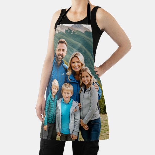 Aangepaste 1 fotofamilie schort (Insitu)