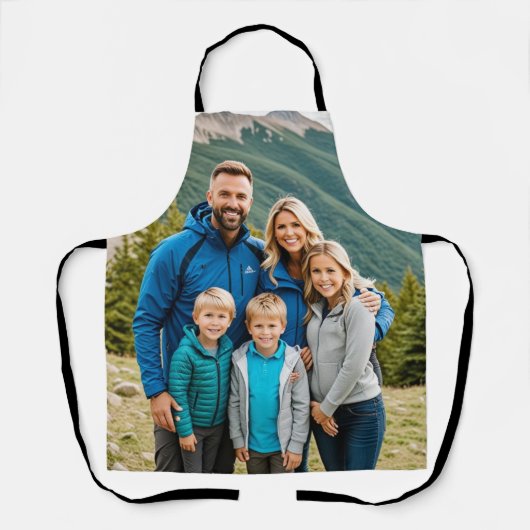 Aangepaste 1 fotofamilie schort (Voorkant)