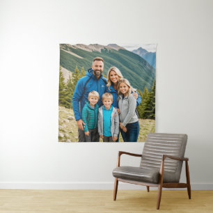 Aangepaste 1 fotofamilie wandkleed