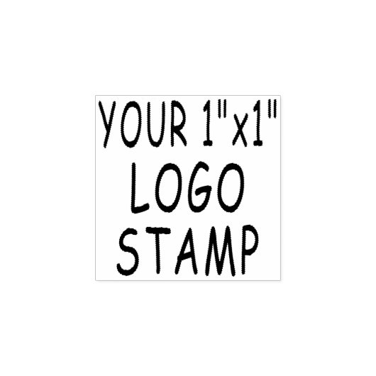 Aangepaste 1" x 1" Logo Stamper Rubber Stamp Rubberstempel (Afrduk)