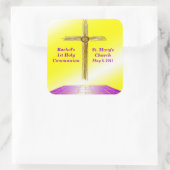 Aangepaste 1e-communitystickers vierkante sticker (Tas)