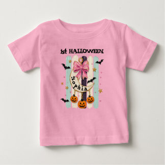 Aangepaste 1e Halloween Coquette Boog Maan Vanger