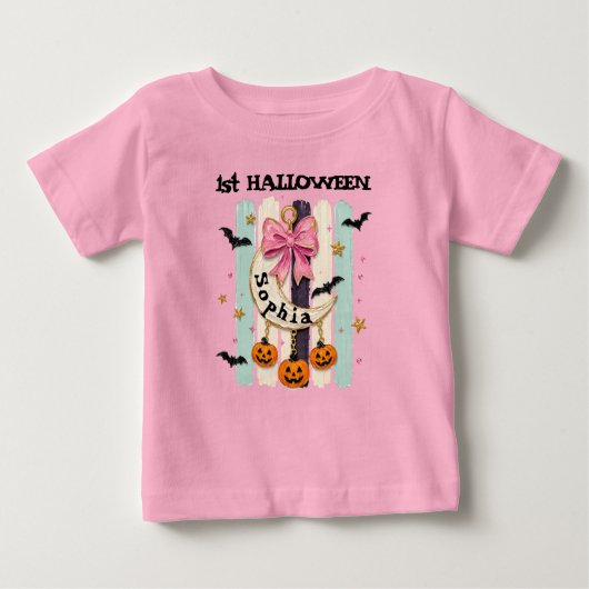 Aangepaste 1e Halloween Coquette Boog Maan Vanger (Voorkant)