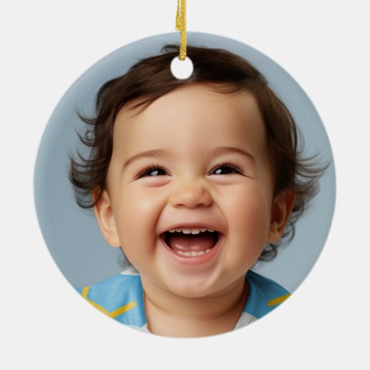 Aangepaste 1e Halloween Gift, Gepersonaliseerde Ha Keramisch Ornament (Achterkant)