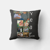 Aangepaste 1e huwelijksverjaardag 7 foto collage kussen (Achterkant)