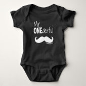 Aangepaste 1e Mr Onederful Bowtie Verjaardag Baby Romper (Voorkant)