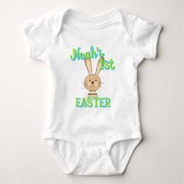 Aangepaste 1e PASEN Happy Bunny Peuter Baby Outfit Romper