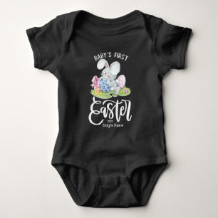 Aangepaste 1e Pasen met Cute Bunny Romper