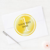 Aangepaste 1e prijs gouden medaille stickers en ze (Envelop)