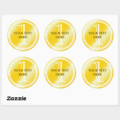 Aangepaste 1e prijs gouden medaille stickers en ze (Vel)